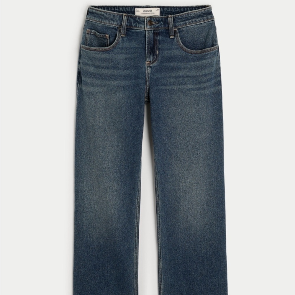 Hollister Dark Blue Straight Leg Jeans